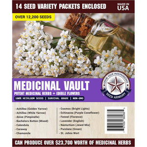 Medicinal Survival Seed Vault - 14 Varieties