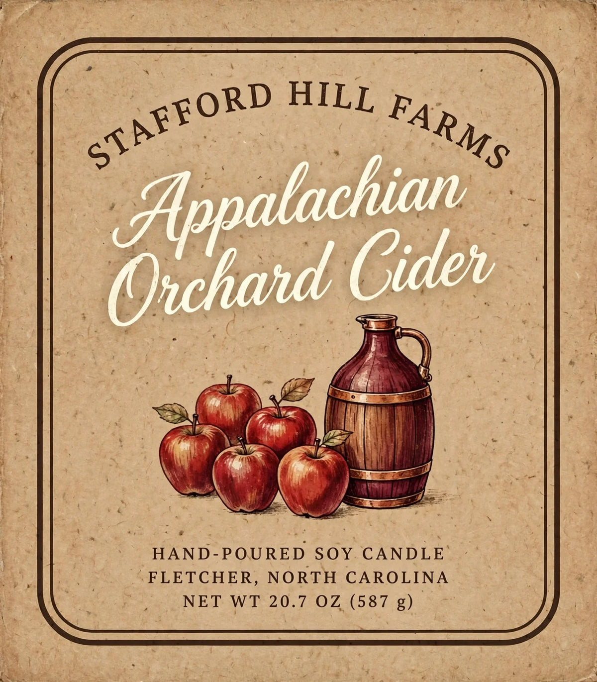 appalachian orchard cider kraft label