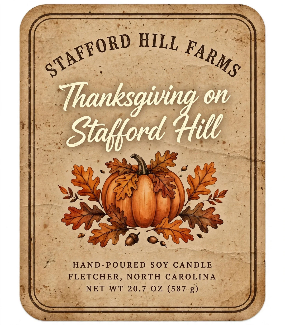 thanksgiving stafford hill kraft label