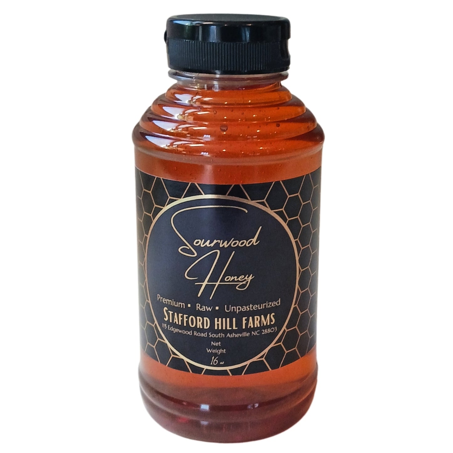 Raw Sourwood Honey — 16 oz Squeeze